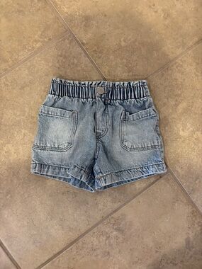 H&M Light Blue Denim Elastic Waist Kids Shorts